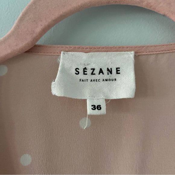 Sezane Anya Silk Wrap Top 36 - Picture 6 of 13